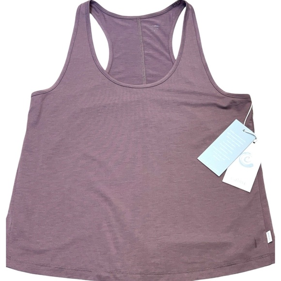 JOHNNY WAS CALME Tank Effect Racerback Athletic Active Wear Purplish Blush S - Picture 1 of 10